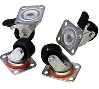 DIGITUS Galets de roulement - pour armoires réseau & Serveur 19" de 4 pièces, 2X blocables - rotatifs - Charge admissible 250 kg par Galet