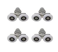 Roulettes Doubles pour Porte de Douche Roulettes pour Porte de Douche Roulettes Coulissantes Porte Salle de Bain Douche Rouleau de Douche de Rechange,Pièces de rechange pour salle de bain 25mm 4 PCS