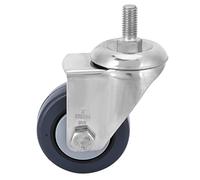 Roulettes en polypropylène gris foncé, support en acier inoxydable 304 M10, 2 pouces, pour chariots, chaises, palettes logistiques