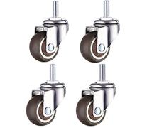 Roulettes filetées à tige for chaises de bureau, 4 pièces, for meubles lourds, roulettes rotatives for chariots, chariot, lit de bébé, Table d'armoire(4pcs swivel wheels,1inch)