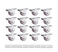 Roulettes fixes de 1 pouce-roulettes silencieuses en caoutchouc TPR non pivotantes for meubles, rangement sous le lit(16PCS)