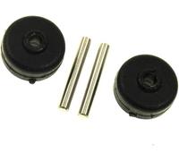 Roulettes HOBBYTECH Compatibles Aspirateur Balai Rowen X-FORCE FLEX 8.60 RH9611WO / RH9690WO - Aluminium Silver, Black - Roulette d'aspirateur