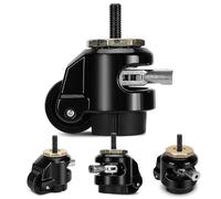 Roulettes Industrielles Pivotantes Rétractables pour Machines, Roulettes de Nivellement à Tige Filetée pour Établi, Chariot, Meubles et Équipements