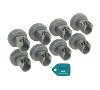 Roulettes Lave Vaisselle Panier Supérieur Kit 8 Pièces | Plastique résistant à la chaleur et l'humidité, Installation sans outils, Compatible AEG, Electrolux, Zanussi, Privileg