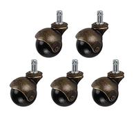 Roulettes, Lot de 4 roulettes pivotantes de rechange for chaise de bureau avec frein et circlip M11 x 20 mm, charge 180 kg(Spin)