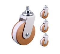 Roulettes M8, 4 pièces M8 filetées robustes silencieuses de rechange, Roues Filetées, pour Bureau Rayonnage Meubles Tapis Chaise Table Établi Chariot