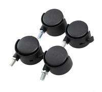 Roulettes Meubles 50mm Kit 4pcs 2 Freins Caoutchouc | Caoutchouc gris silencieux, 2 avec frein 2 , diamètre 50mm, protection pour sol, montage facile
