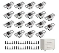 roulettes meubles roulettes mobiles petites roulettes 18 pièces mini roulettes pour meubles 12 mm caoutchouc noir avec vis pour meubles légers tiroirs armoires bricolage intérieur