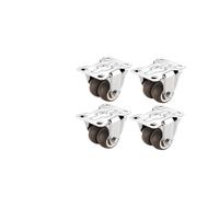 Roulettes pivotantes 1,5 pouce 4 trous plat double roue roulette directionnelle silencieux petit tatami tiroir poulie armoire rouleau caoutchouc