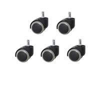 roulettes pivotantes 10 mm/11 mm, 5 Pouces, en polyuréthane, pour Chaise de Bureau, roulettes universelles, silencieuses, Grande Taille (circlips Gris, 10 mm)