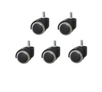 roulettes pivotantes 10 mm/11 mm, 5 Pouces, en polyuréthane, pour Chaise de Bureau, roulettes universelles, silencieuses, Grande Taille (circlips Gris, 11 mm)