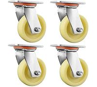 Roulettes pivotantes 4 pack de chariot de camion à plateau en nylon Chaise de bureau lisse et durable Universelle avec frein Mute Design Arbre anti-poussière Accessoires de remplacement pour