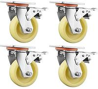 Roulettes pivotantes 4 pack de chariot de camion à plateau en nylon chaise universelle chaise de bureau avec frein muet et conception étanche à la poussière accessoires de remplacement pour