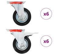Roulettes Pivotantes 4 pcs 100 mm Chariot Roulant Etagère à Livre vidaXL