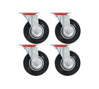 vidaXL Roulettes pivotantes 125 mm – 4 pièces – Noir G