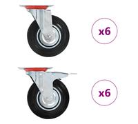 Roulettes Pivotantes 4 pcs 125 mm Chariot Roulant Etagère à Livre vidaXL