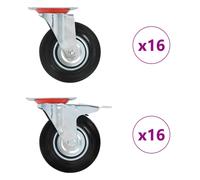 vidaXL 32 pcs Roulettes pivotantes 125 mm