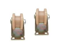 Roulettes pivotantes à 2 rainures en H, roulettes nylon robustes, poulie directionnelle, galet de roulement for tube carré, double, for machines industrielles(65mm/2.5in)