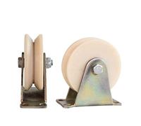 Roulettes pivotantes à 2 rainures en V, roulettes nylon robustes, poulie directionnelle, roue de guidage for tube rond, double roulement, for machines industrielles(100mm/4in)