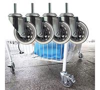 Roulettes pivotantes avec arbre fileté M8/M10/M12, 75 mm pour meubles robustes, caoutchouc avec freins, pour chariots, usage industriel et meubles en mouvement, jusqu’à T (Taille : M12 X