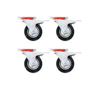 vidaXL Roulettes pivotantes avec double frein 4 pcs 100 mm Noir