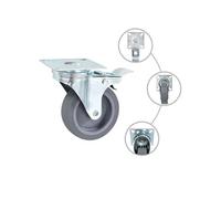 Roulettes pivotantes avec double frein 4 pcs 75 mm