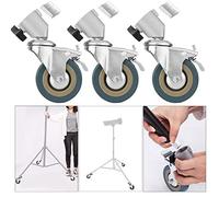 roulettes Pivotantes avec Frein Dolly roulettes de Trépied Roues Pieds Réglables pour Lumière Stands, Trépieds, Studio Booms Lot de 3