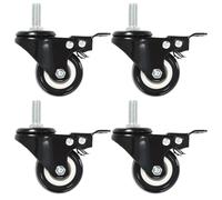 Roulettes Pivotantes avec Freins Roues Chariot Supporte Transport 4 pcs vidaXL