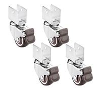 roulettes pivotantes avec Support en U, Petites roulettes pour Meubles, roulettes de Transport en Caoutchouc TPE, roulettes pivotantes de Rechange 25 mm et 32 mm, Lot de 4, pour berceaux, su