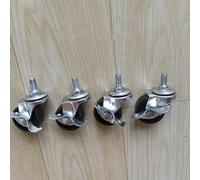 Roulettes Pivotantes Avec Tige Filetée, Charge 50kg | Roues de transport de meubles M8 X 15 mm, for le remplacement des chariots à meubles(4 Braked)