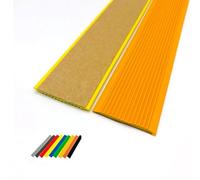 Roulettes pivotantes Barre de nez d’escalier en plastique auto-adhésive antidérapante pour marches plates douces Jaune clair 8M de longueur Pente Revêtement de sol Couverture de sécurité d’e