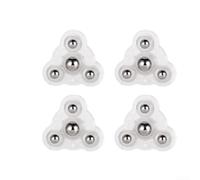 Roulettes pivotantes de 7,6 cm très résistantes pour meubles, roulement silencieux, pour mini roues à installation automatique, chaise de bureau, boîte de rangement à domicile, blanc, noir