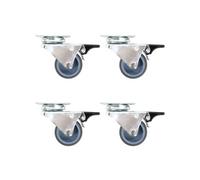 Roulettes pivotantes doubles à double frein 4 pcs 50 mm