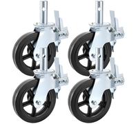 Roulettes Pivotantes - DUOKU - Lot de 4 - Caoutchouc et Acier - 8 pouces - Capacité 500 kg par roue