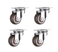 Roulettes pivotantes en caoutchouc TPR souple for meubles, roulettes universelles silencieuses for plate-forme de chariot, chaise de bureau(4pcs swivel wheels,1inch)