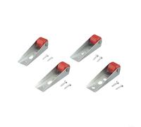 Roulettes pivotantes fiables avec mécanisme coulissant sans effort, adaptées aux tables basses et tables de travail (4 pièces, rouge)
