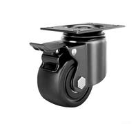 Roulettes pivotantes industrielles à centre de gravité bas de 5,1 cm, 7,6 cm, roues en nylon robuste avec double système de roulement pour un roulement fluide (R)