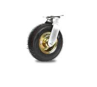 Roulettes pivotantes, La roulette en caoutchouc roule le pivot d'absorption des chocs et fixe 6/8/10 pouces capacité de 900 livres(Fixed,250mm/10in)