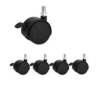 Roulettes pivotantes, Lot de 5 roulettes pivotantes 1, et 2 pouces avec frein, capacité charge 200 livres(1.5inC)