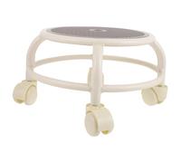 Roulettes Pivotantes Petit Tabouret Rond pour Pédicure et Manucure | Structure Compacte, Plastique, Se Range Facilement, pour Salon D’ongles, Clients Pédicure, Garçon Fille