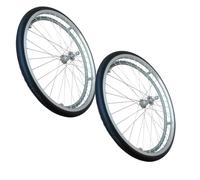 Roulettes Pivotantes pour Fauteuil Roulant (24 X 13/8), Moyeu en Alliage D'aluminium, Pneu Plein en Roues Arrière