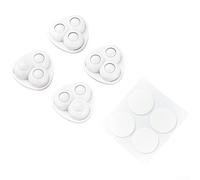 Roulettes pivotantes robustes à 3 boules de rechange pour boîtes de rangement et meubles avec rotation à 360 degrés, roulement silencieux et matériaux en acier inoxydable ABS (C)
