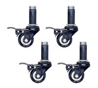 Roulettes pivotantes robustes avec freins - Roulettes pivotantes en polyuréthane for établi, chariot, meuble - Lot de 4 avec boulons M12 x 60 mm(50mm 36mm)