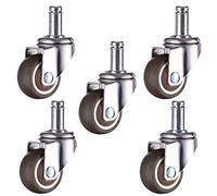 Roulettes pivotantes robustes for meubles, roulettes à 360 degrés, en caoutchouc de 38 mm 50, for lit bébé, chaise pivotante, roulements fluides et silencieux(Circlip Type,1.5 inch)