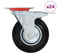 vidaXL 24 pcs Roulettes pivotantes 125 mm
