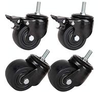 Roulettes pivotantes, Transport silencieux en Nylon fileté M12, 2.5 pouces/3 pouces, capacité de charge 800kg 1000kg, roulement 1 tonne for Facto(3inch 2brake+2swivel)