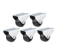 Roulettes pivotantes universelles - Roues de meubles en acier et plastique 3 x 1,6 cm avec rotation silencieuse (options de 2 à 10 pièces)(5PCS)