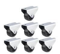 Roulettes pivotantes universelles - Roues de meubles en acier et plastique 3 x 1,6 cm avec rotation silencieuse (options de 2 à 10 pièces)(10PCS)