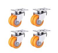 Roulettes pivotantes verrouillables robustes avec frein, 4 pièces, roues silencieuses en Nylon de 1.5/2 pouces, sans marquage(Universal 1.5 Inch)