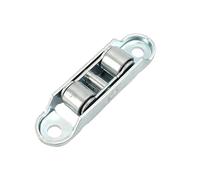 Roulettes plates à Double glissière, 8 pièces, raccords de porte coulissante, poulie fenêtre en acier inoxydable, roue fente, rainure type U, rouleau Pour Porte De Douche(Size 1)